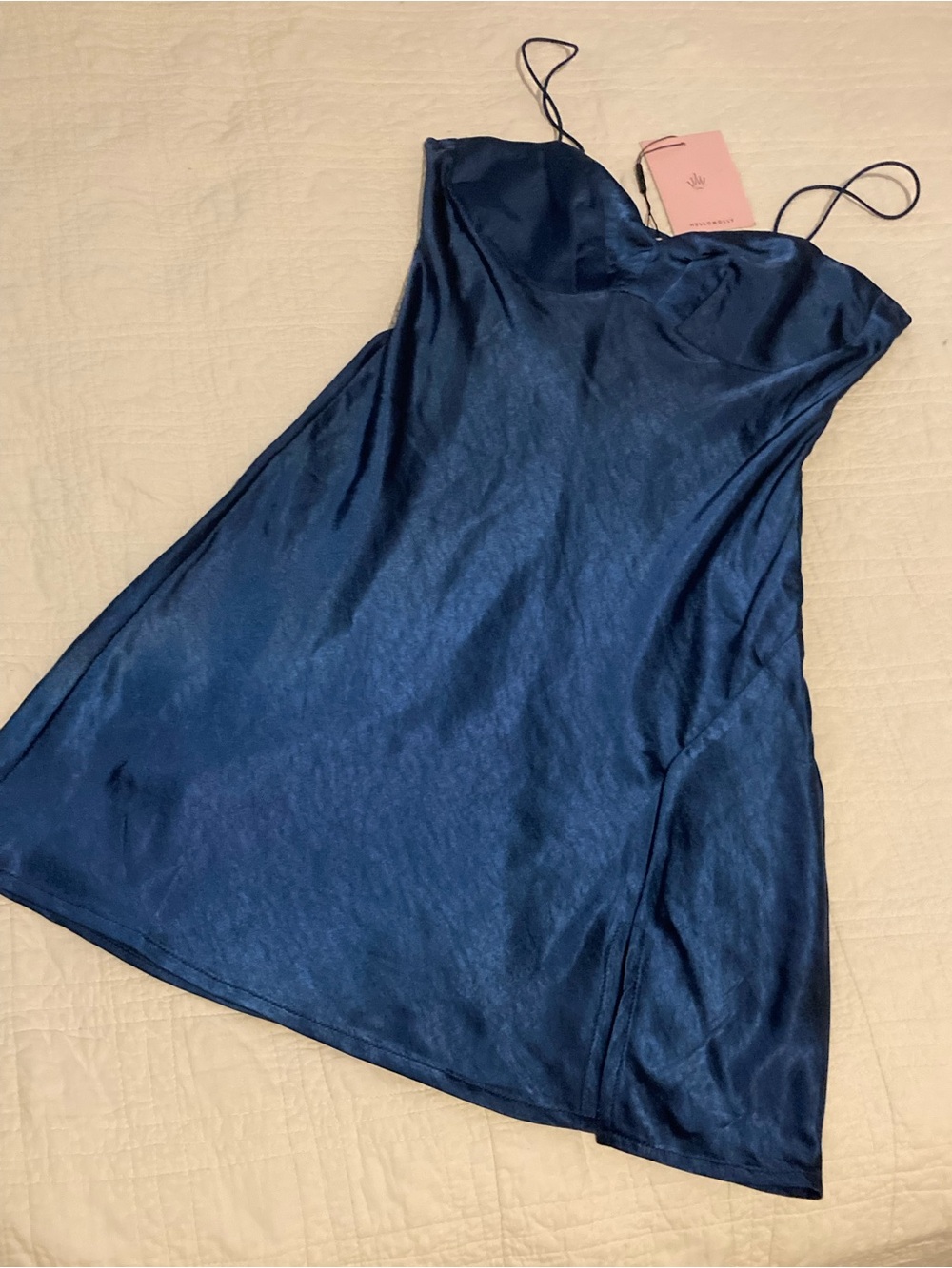 Hello Molly Slip Mini Dress in Navy/Dark Blue Size 4, NWT